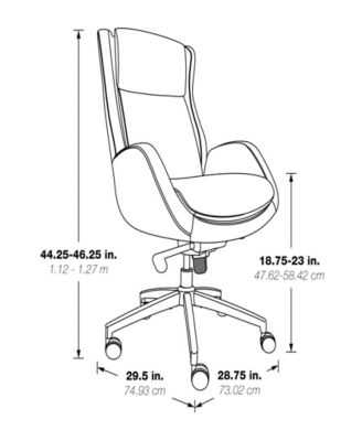 Office Star Blanchard Office Chair in Nutmeg Leatherette Upholstery