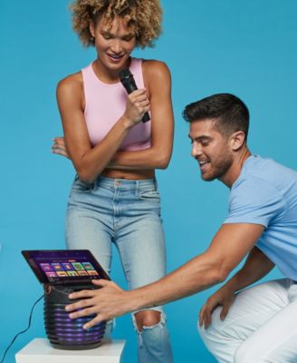 SingCast One - Video Casting Karaoke System with Bluetooth, Light Show Voice Changing Effects