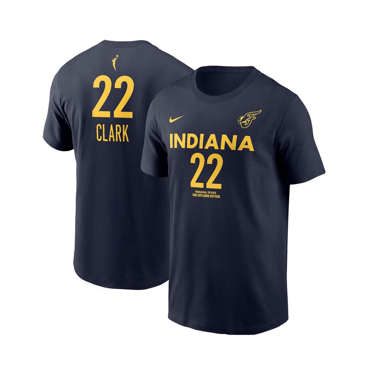 Футболка Nike Caitlin Clark Navy Indiana Fever 2024 WNBA Draft Explorer Edition Player Name & Number — фото 1