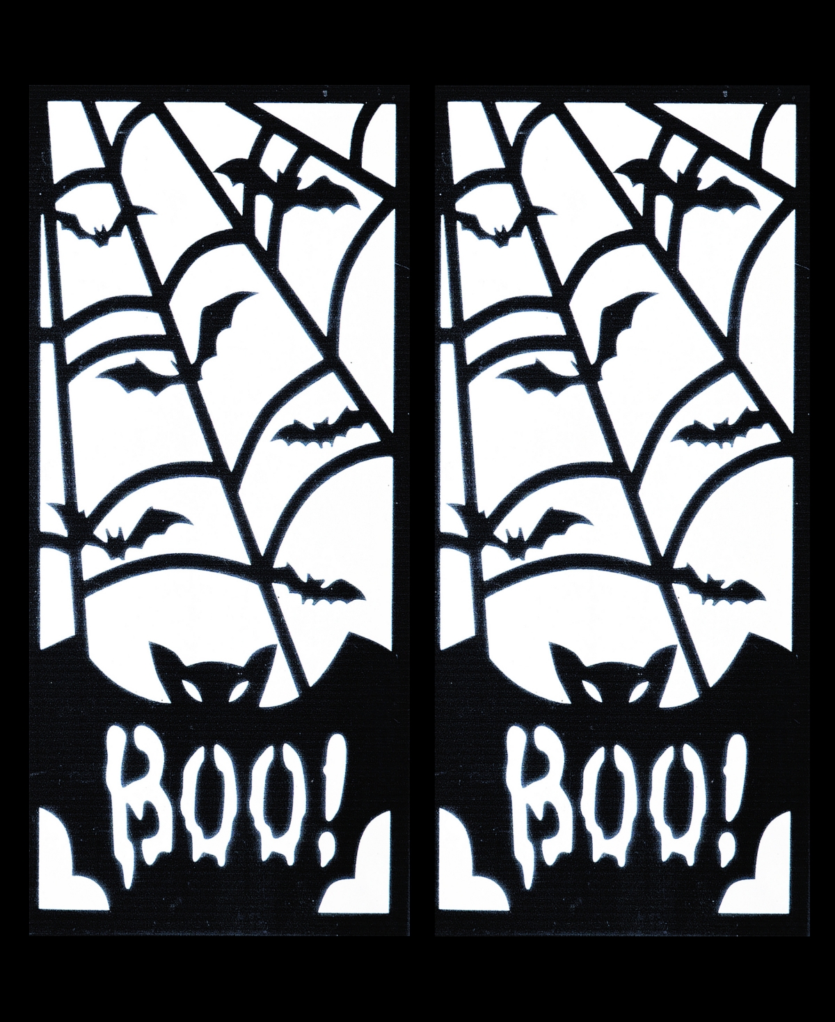 National Tree Company Halloween Lantern with Led Lights, Carved Images of Bats and Cobwebs, Halloween Collection