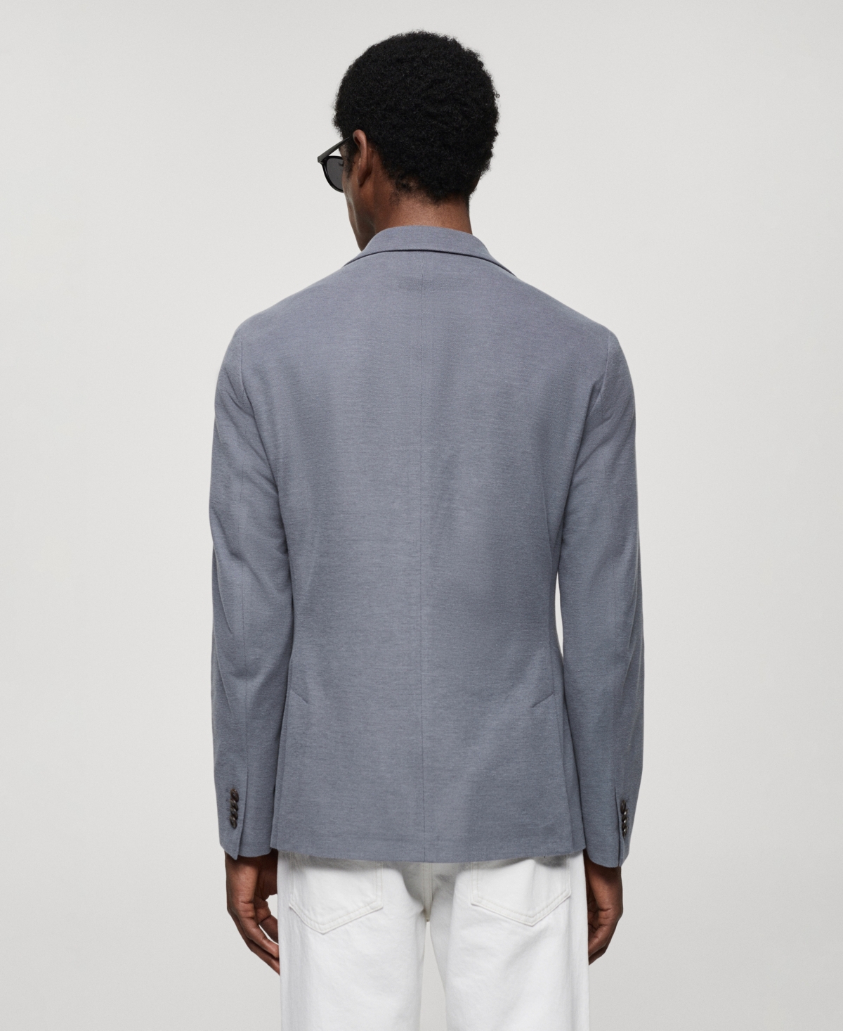 Shop Mango Men's Structured Slim Fit Cotton Blazer In Medium Brown
