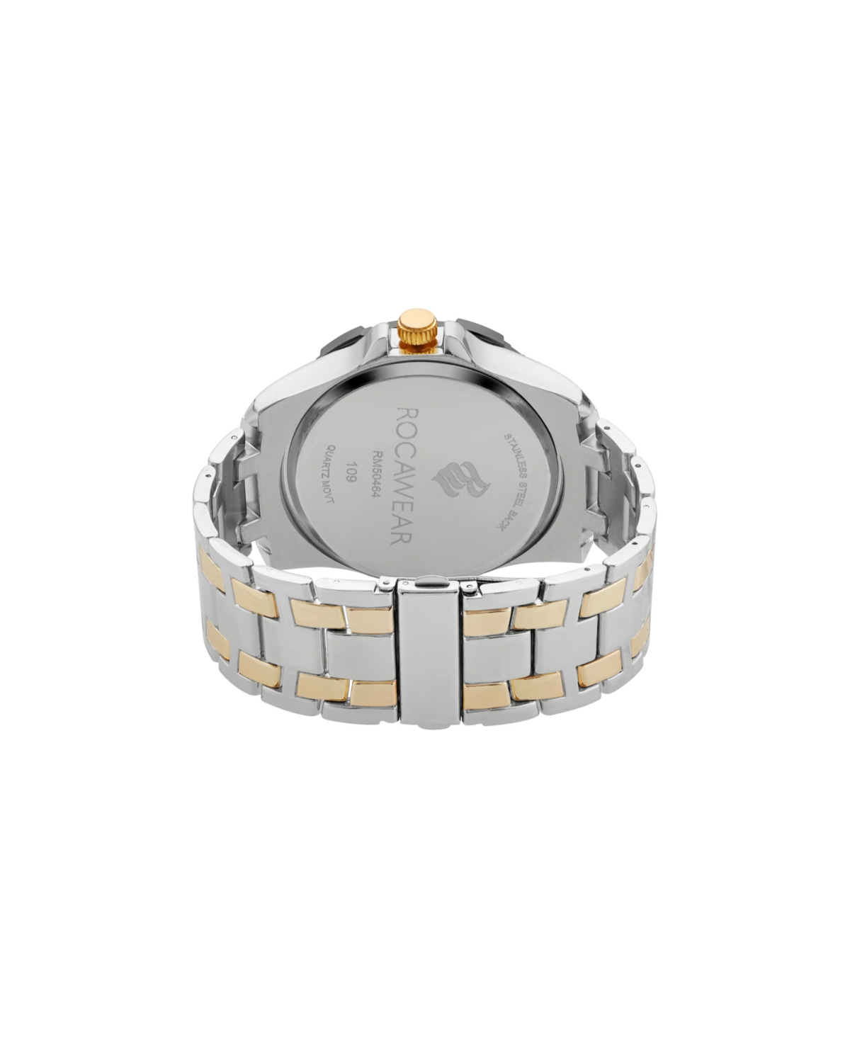 Shop Rocawear Men's Two-tone Metal Bracelet Watch 50mm In Silver-tone Sunray,two-tone