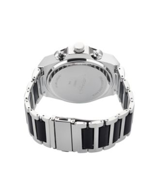 Men's Brushed Silver-Tone Metal Bracelet Watch 52mm