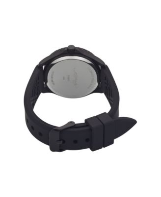 Women's Quartz Matte Black Silicone Strap Analog Watch 38mm