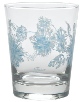 Botanical Floral Double Old Fashioned Glasses, Set of 4