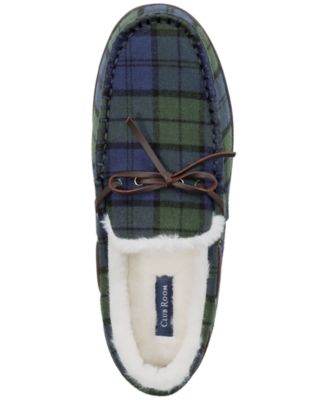 Men's Plaid Moccasin Slippers
