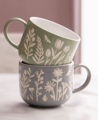 In The Meadow Set of 4 Blue Daisy Mugs