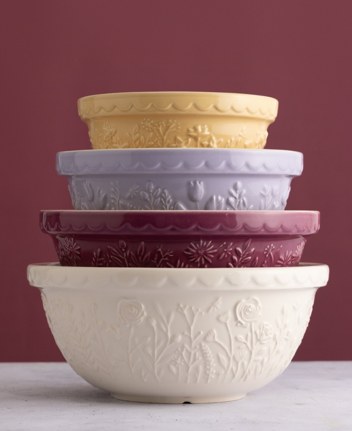 Shop Mason Cash In The Meadow Set Of 4 Mixing Bowls In Multi