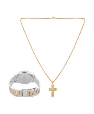 Men's Two-Tone Alloy Watch 42mm Gift Set