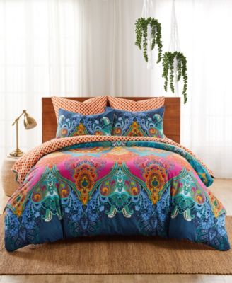Mackenzie Reversible 3-Pc. Duvet Cover Set, Full/Queen