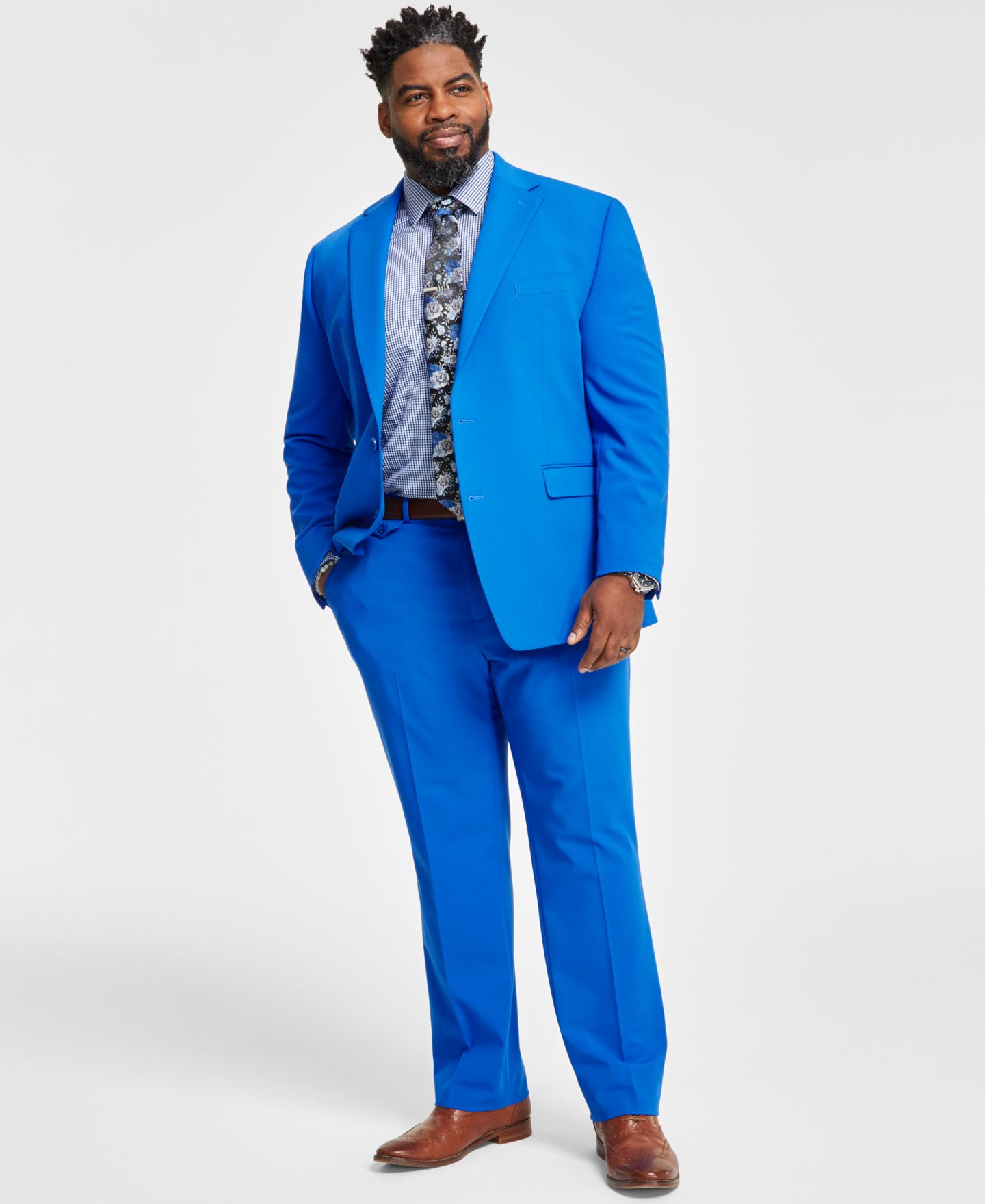 Tayion Collection Men's Royal Blue & White Career Collection - Macy's, цвет: Королевский синий — фото 1