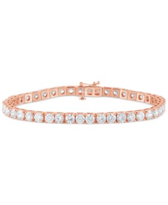 Badgley Mischka Lab Grown Diamond Tennis Bracelet 10 ct tw in 14k White Yellow or Rose Gold - Rose Gold 13400$