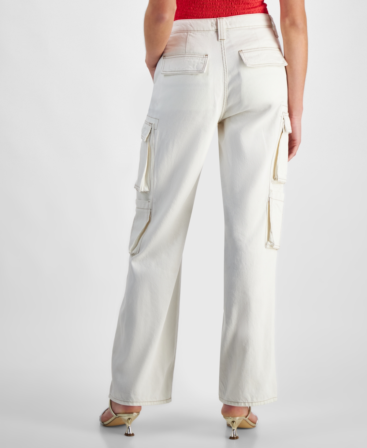 Guess Women's Kori High Rise Straight Leg Cargo Pants
