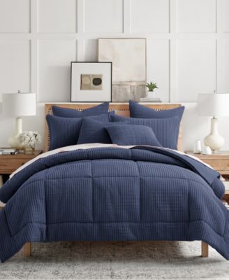 Mills Waffle Textured 3-Pc. Comforter Set, Full/Queen