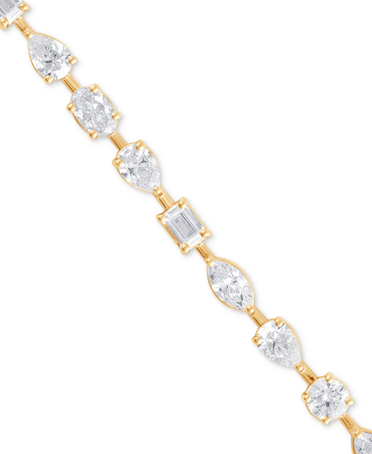 Badgley Mischka Lab Grown Diamond Multi-Cut Tennis Bracelet (9 ct. t.w.) in 14k White, Yellow or Rose Gold