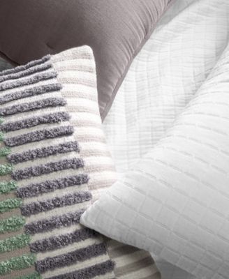 LAST ACT! Organic Cotton Check Matelass&eacute; 3-Pc. Comforter Set, King, Exclusively at Macy’s
