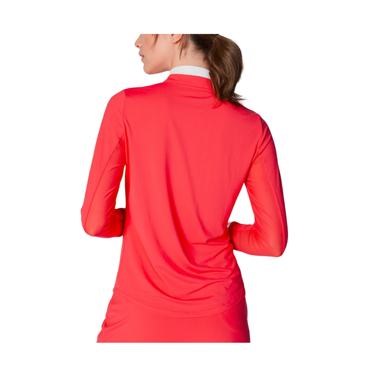G Lifestyle Clothing Women's Color Block Quarter Zip Top Bt. Peri