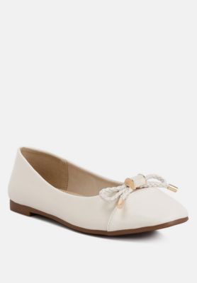 Womens Moi Metallic Embellished Flat Ballerinas