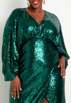 Women's Dolman Sleeve Sequin Dress