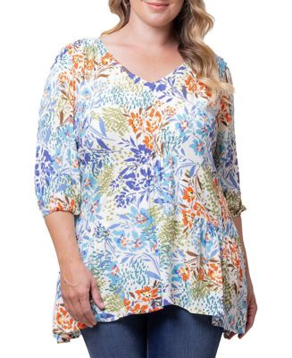 Women's Plus Size Oasis V-Neck Tunic Top