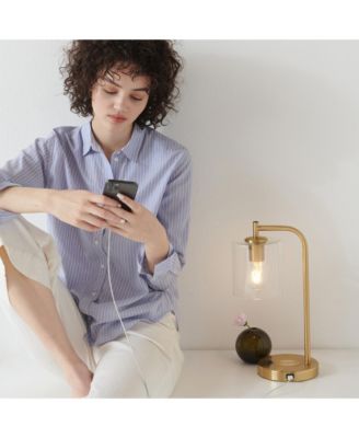 Elizabeth LED Table Lamp with Wireless Charging Pad and USB Port (16"), Bulb Included