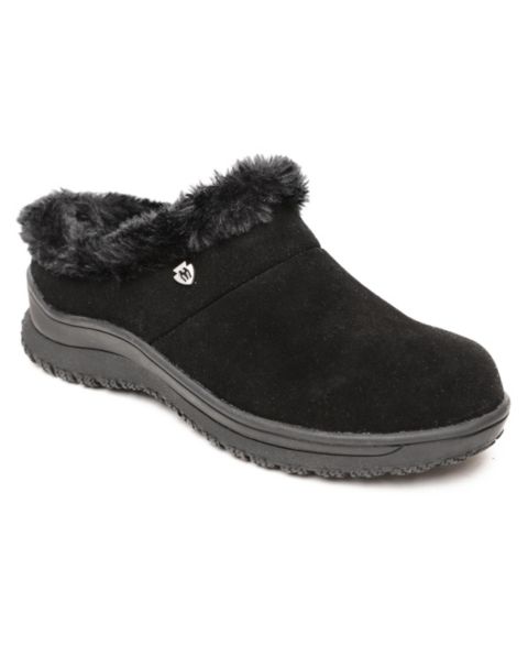 Женские замшевые слипоны Minnetonka Emerson, цвет: Чёрный