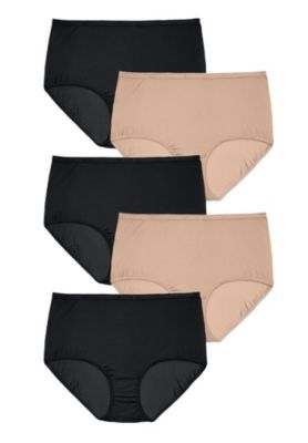 Women's Full Coverage Nylon Brief 5-Pack