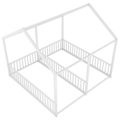 Metal Twin Size House Platform Beds, Two Shared