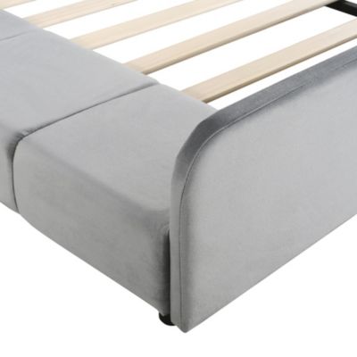 Upholstered Mother & Child Bed Set with Desk & Stool