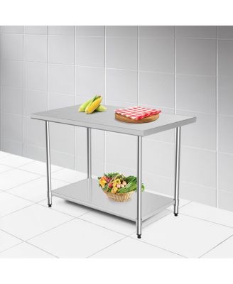 30 x 48 Inch Stainless Steel Table Commercial Kitchen Worktable