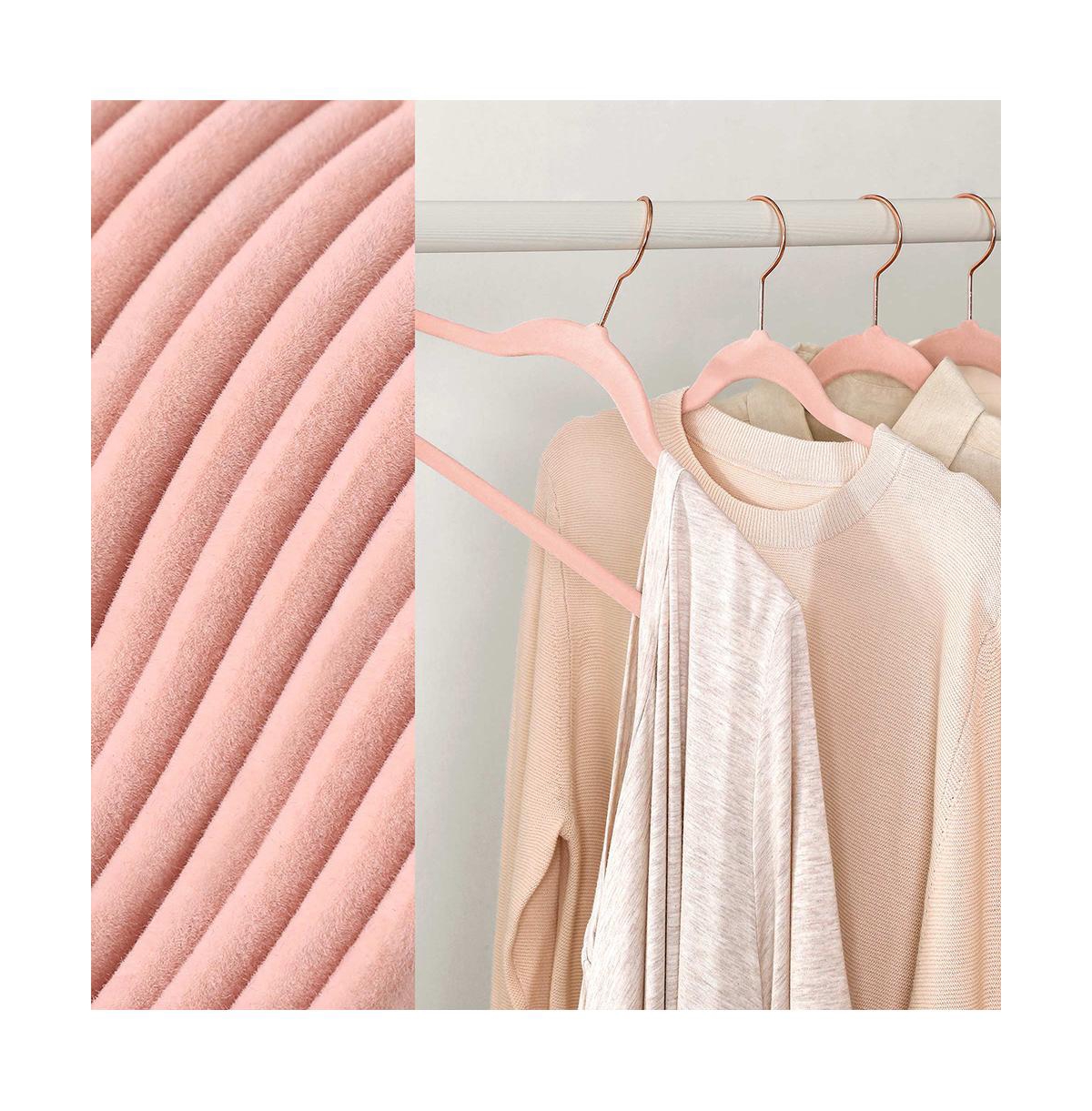 Slickblue Velvet Hangers Pack, Non Slip Hangers With Swivel Hook, Slim Hangers Space Saving, Pieces