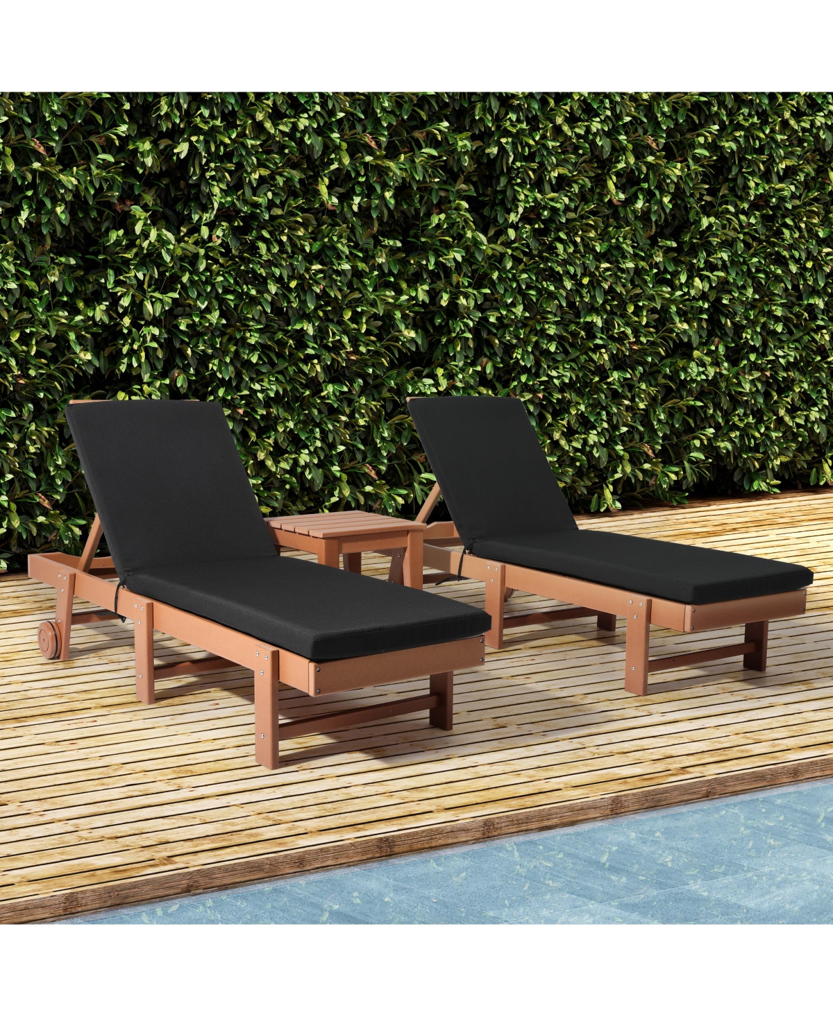 WestinTrends Outdoor Chaise Lounge Chair Cushions Set of 2