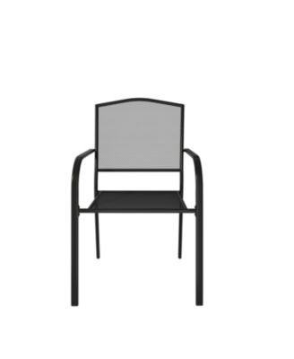 2Pcs Steel Mesh Chairs Balcony Mesh Dining Chair With Powder Coating