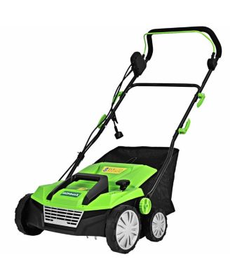 15 Inch 13 Amp Electric Scarifier with Collection Bag and Removable Blades