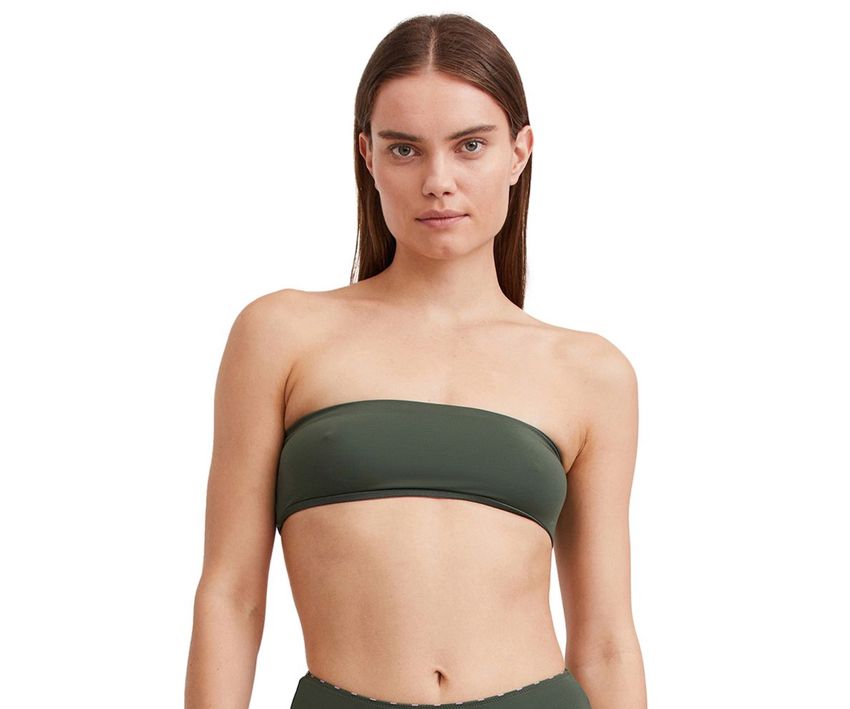 au naturel by Gottex Women's Striped print bandeau bra swim top