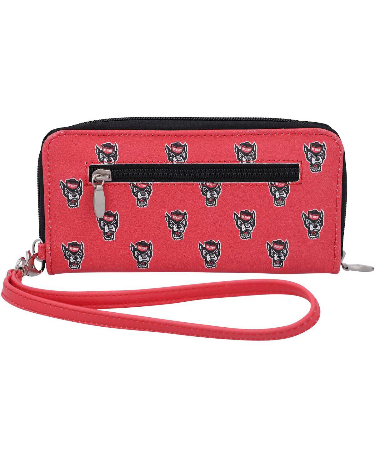 Shop Eagles Wings Women's Nc State Wolfpack Zip-around Wristlet Wallet In Red