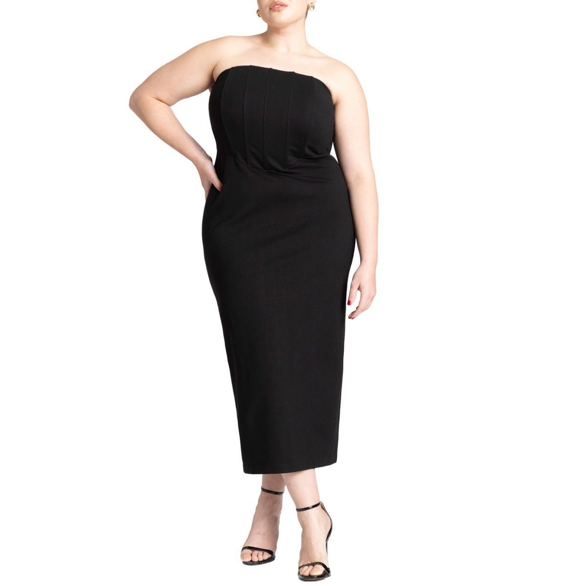 Eloquii Plus Size Corset Column Dress