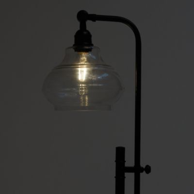 Austin 69" LED Adjustable-Height Floor Lamp with Glass Shade