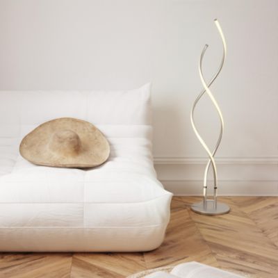Embrace 60" LED Industrial Spiral 2-in-1 Floor to Table Lamp