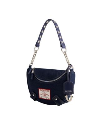 Chain Handle Denim Hobo