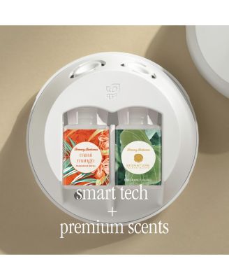 Smart Home Fragrance Device Starter Set 4 - Scent Diffuser for Home - Includes Fragrance Aroma Diffuser - Tommy Bahama Maui Mango and Signature Island Blend Scent Refills