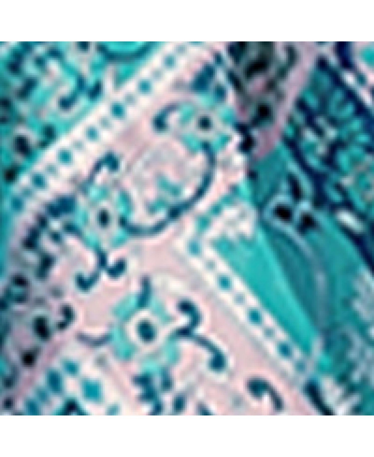 Cupshe Women's Teal & Pink Paisley Keyhole Twist Maxi Beach Dress -pastel blue