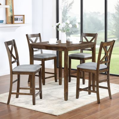 Walnut Square Counter Height Dining Table (4-Person)