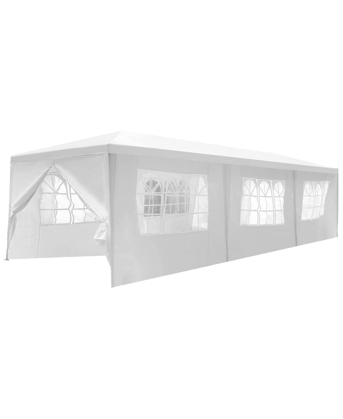 30 Ft. W x 10 Ft. D Wedding Party Tent Canopy with 8 Side Walls - White
