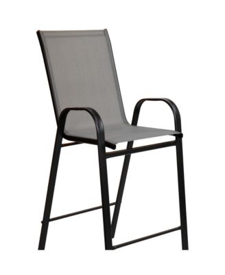 4 Pack Outdoor Barstools With Flex Comfort Material-Patio Stool