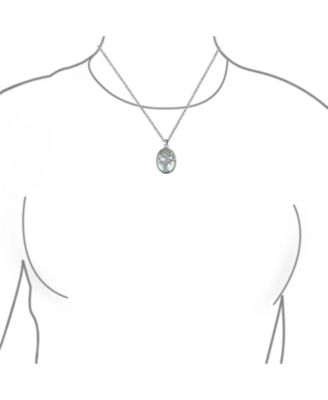 Large Oval Wishing Tree Family Tree Of Life Pendant Necklace Western Jewelry Sterling Silver