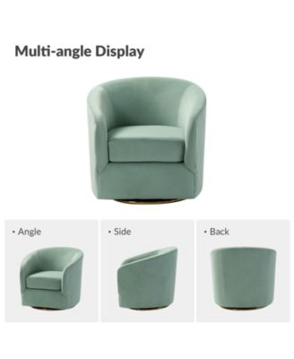 Swivel Accent Chair with Gold Metal Base for Living Room Nursery