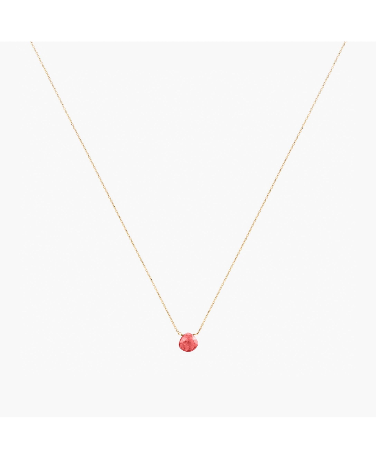 Gemstone Necklace - Pink rhodolite