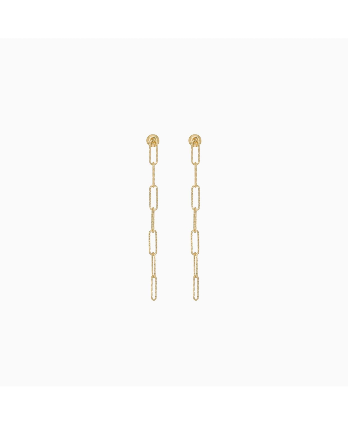 Sinai Textured Chain Earrings - Gold