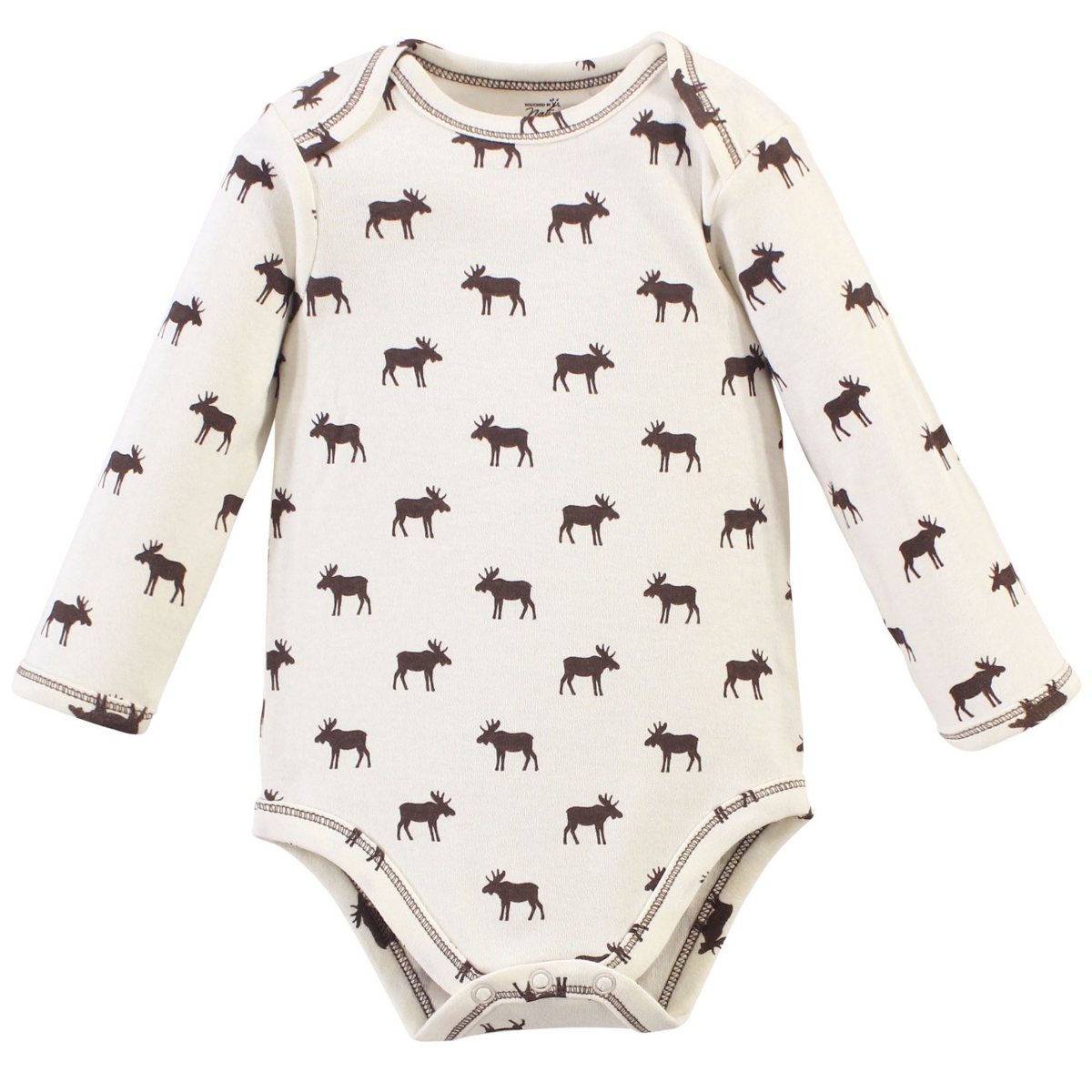 Touched by Nature Baby Boys Baby Organic Cotton Long-Sleeve Bodysuits 5pk,- Moose